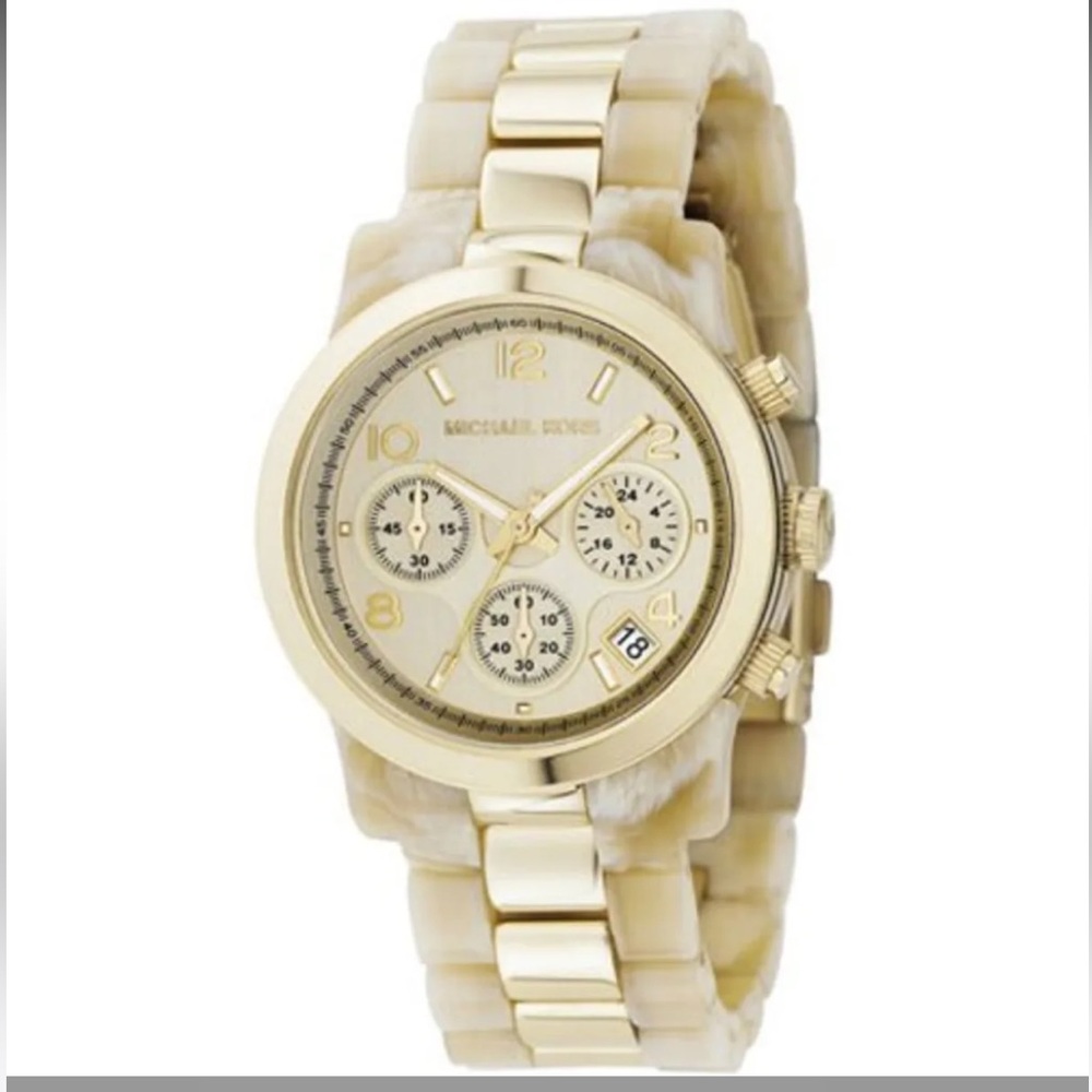 Michael Kors chronograph gold tone watch
